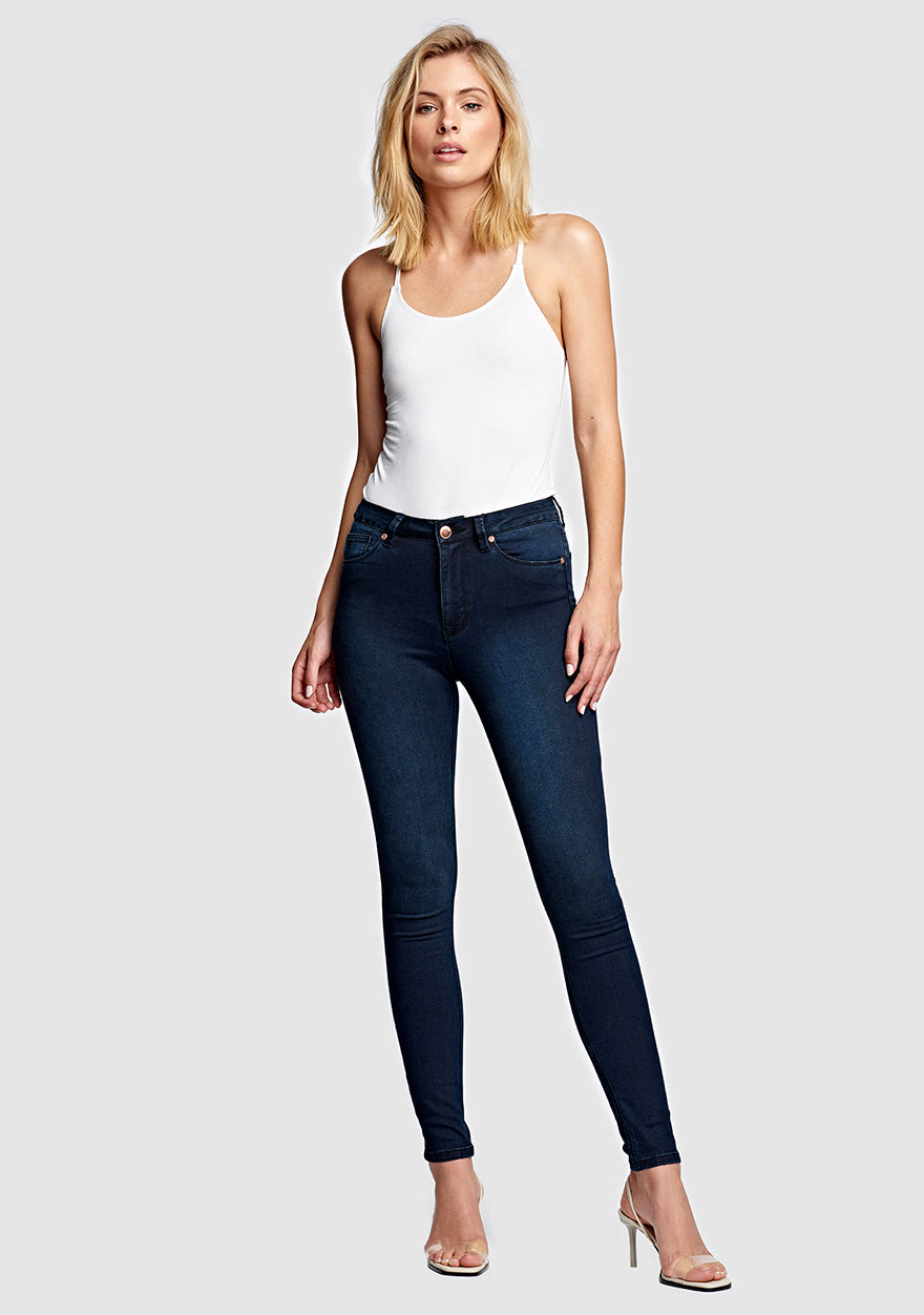 ZERMOM Women's Ripped Skinny Jeans Stretch Mid Rise Denim Pants
